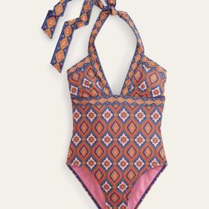 Boden Ithaca Halter Swimsuit Swim One Piece Women US 10 NEW.      116